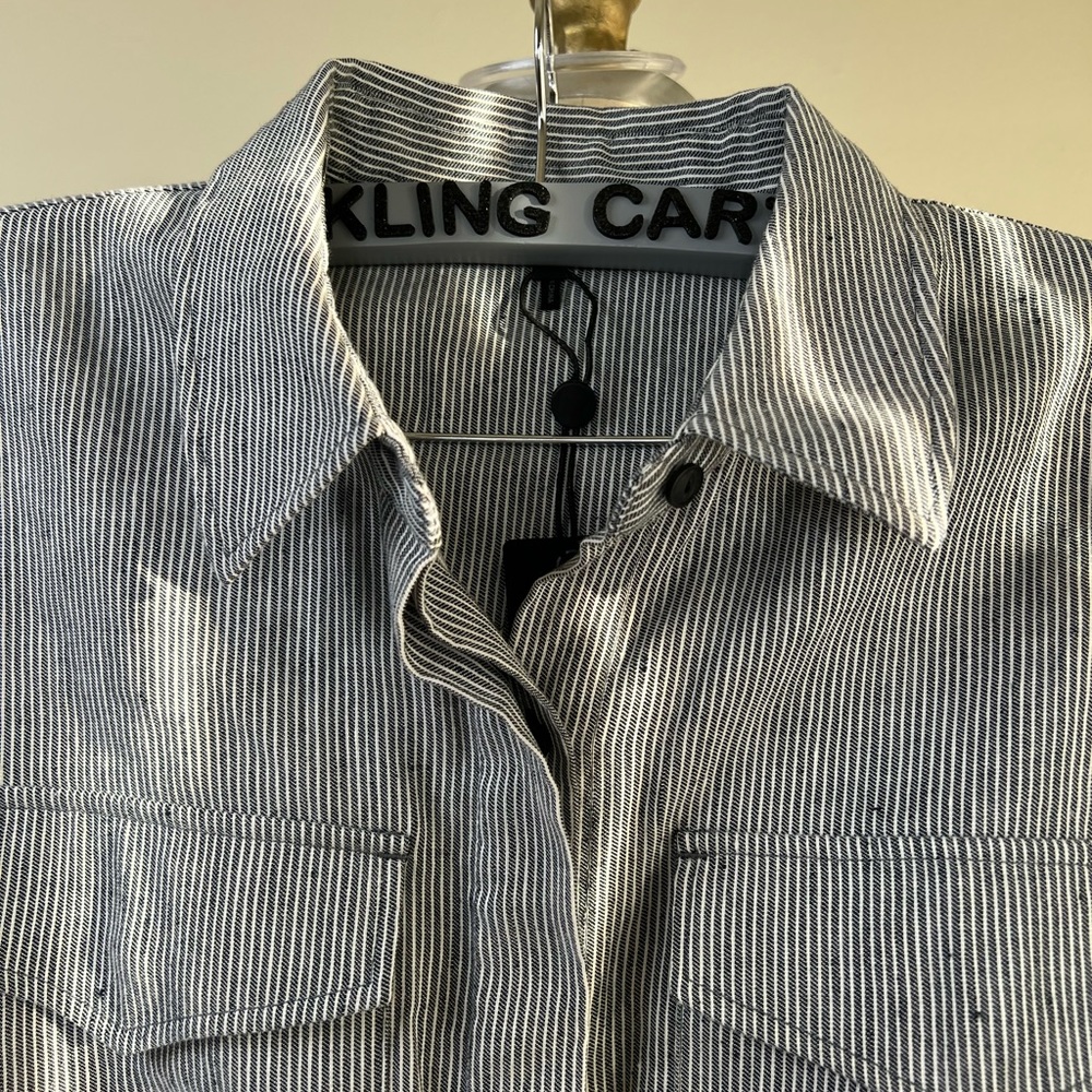 NWT🥼rag & bone Navy Stripe Surplus Romper SZ-10 - Picture 4 of 15